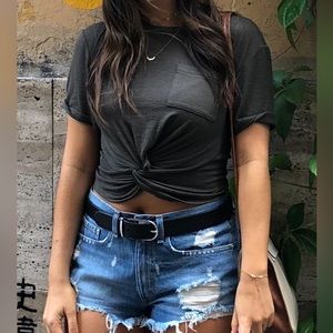 Wilfred free knot cropped t shirt